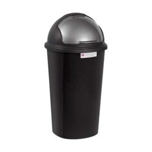 P3037-BIN ROUND 50ℓ BLACK CONTOUR