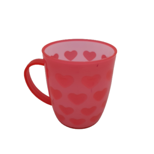P3397-MUG PLASTIC HEARTS G-2115