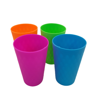 P3231-TUMBLER PLASTIC 4pce DIAMOND 9080-4PC