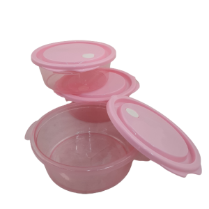 P3229- CONTAINER 3pce ROUND CRISPER 355-2