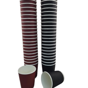 A3291-RIPPLE CUP RED/BLACK 240mℓ SL-8oz 25's