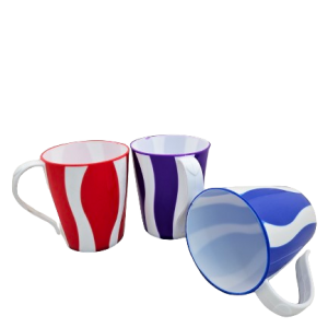 P1832-MUG 2TONE STRIPES G-9900