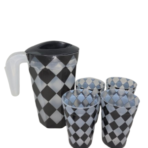 P1887- JUG/TUMBLER SET 5pce GEO 609-4