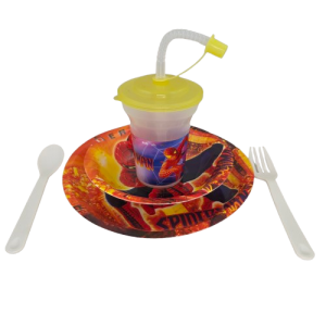 A2647- KIDS PARTY SET 5pce CARTOON G-CSP-5