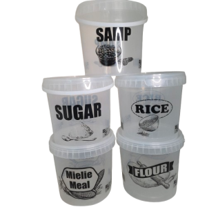 P3887- CANISTER 10ℓ TRANSP RICE/FLOUR/MM/SAMP/SUGAR BCC